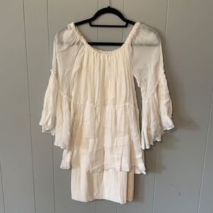 Bailey 44 Gauzy Off White Dress Size Small